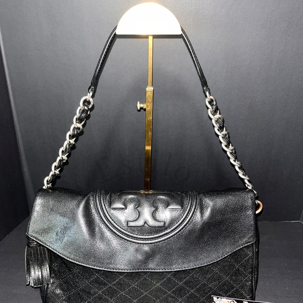 ❌❌SOLD❌❌ Tory Burch Black Quilted Shoulder Bag with Chain Strap